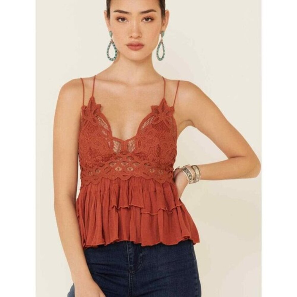 NWT $68 Free People FP One Adella Cami Size Small Winding Roads Adjustable